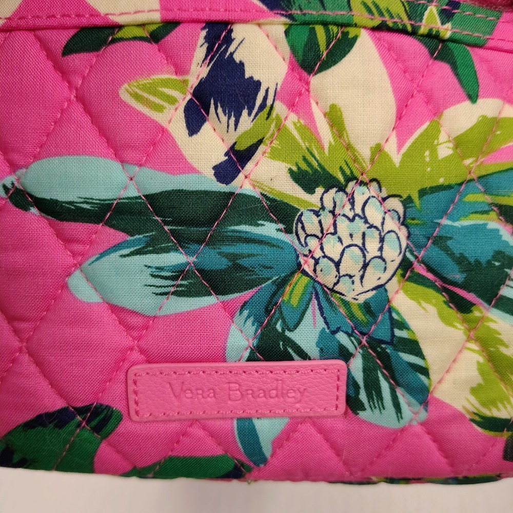 Vera Bradley Pink Floral Quilted Cotton Crossbody Bag 23304-J26 Adjustable strap - Picture 6 of 15